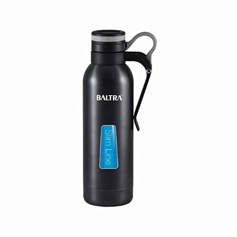 Baltra Zippy 450ml Stainless Steel Black Hot & Cold Thermosteel Water Bottle, BSL 281 Baltra Zippy 450ml Stainless Steel Black Hot & Cold Thermosteel Water Bottle, BSL 281